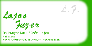 lajos fuzer business card